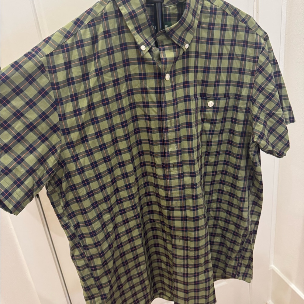 Orvis Green‎ and Blue Plaid Button Down Shirt